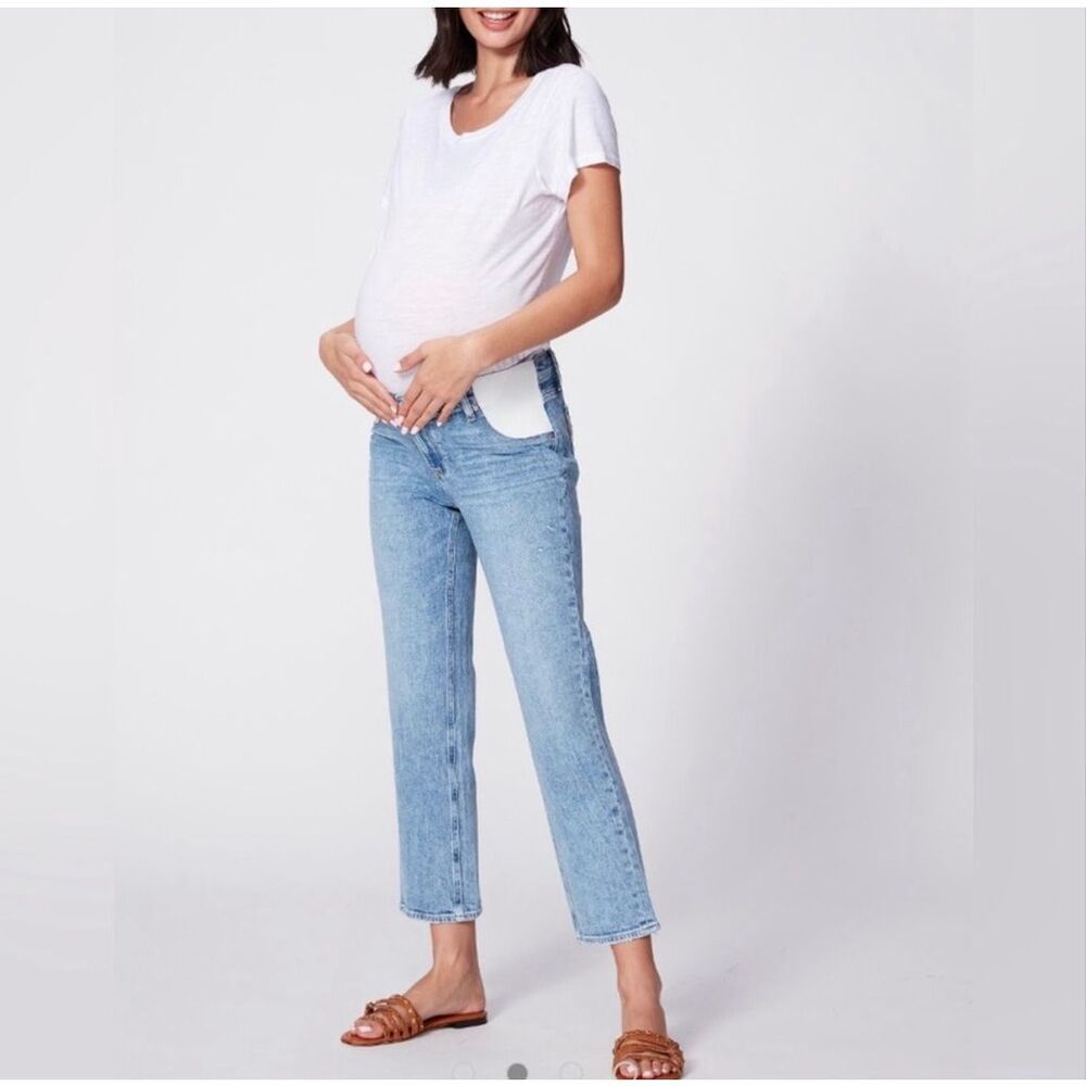 PAIGE Light Blue Straight Leg Women’s Jeans (maternity)